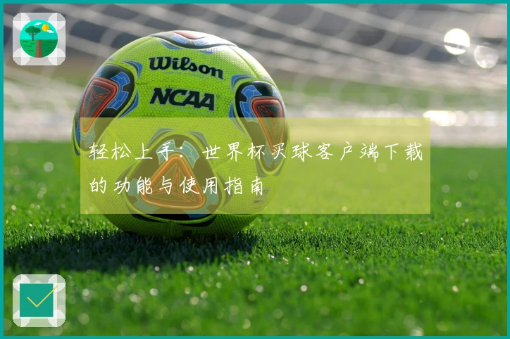 轻松上手：世界杯买球客户端下载的功能与使用指南